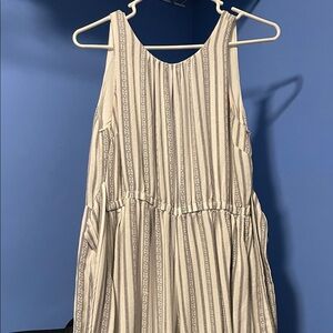 Striped Cream Jumpsuit